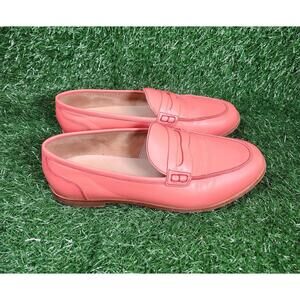 J. CREW 'Ryan" Penny Loafer Women Size 9.5 H8200 Preppy Casual Dress Shoes Coral